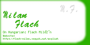 milan flach business card